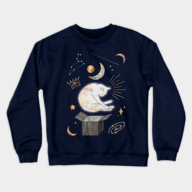 Dreaming Cat Crewneck Sweatshirt by elisabethfredriksson